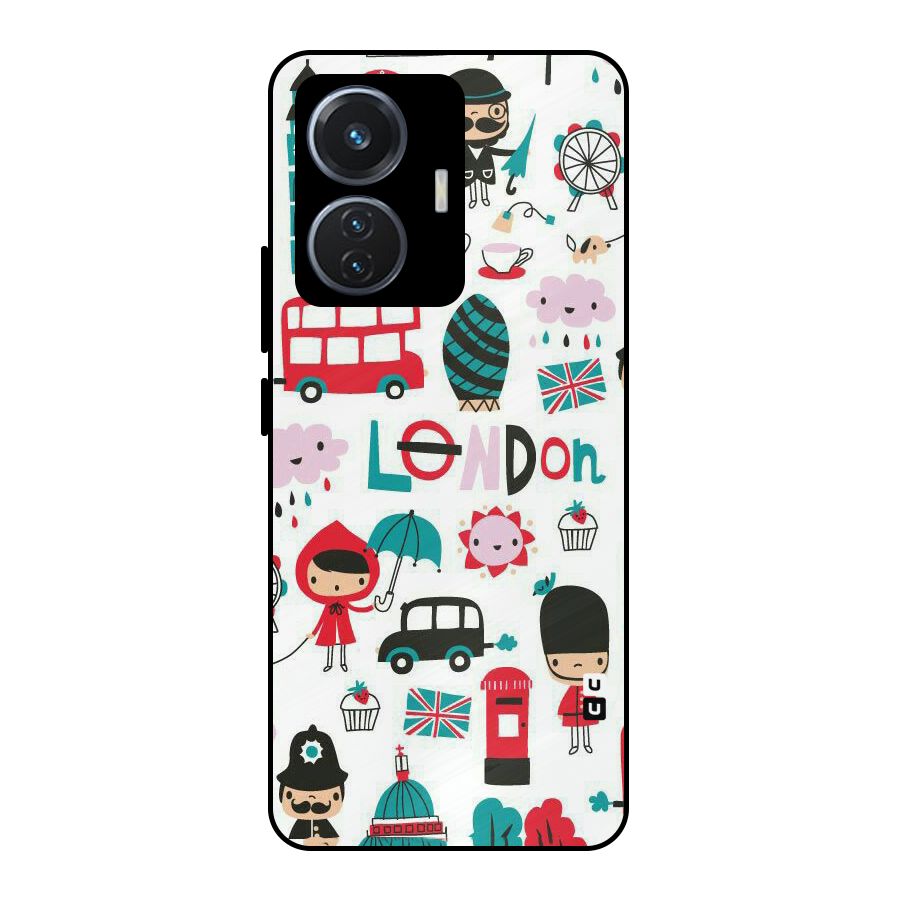 Double Decker Metal Back Case for Vivo T1 44W
