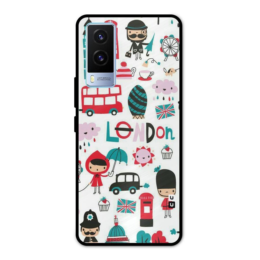 Double Decker Metal Back Case for Vivo V21e 5G