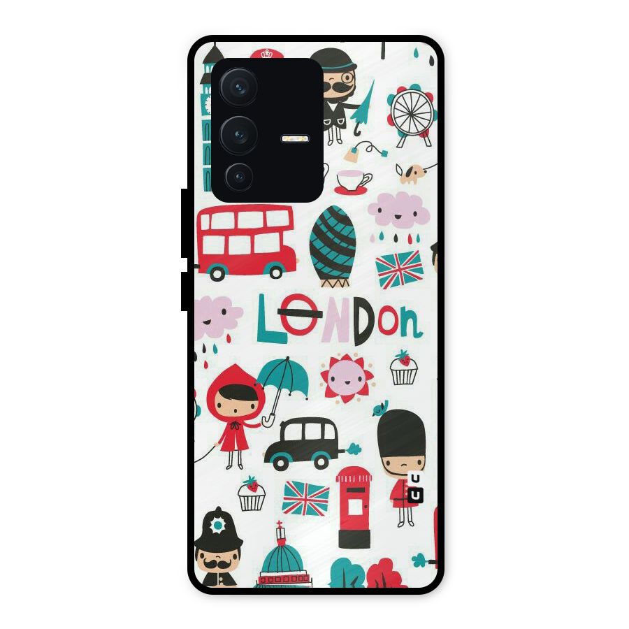 Double Decker Metal Back Case for Vivo V23 5G
