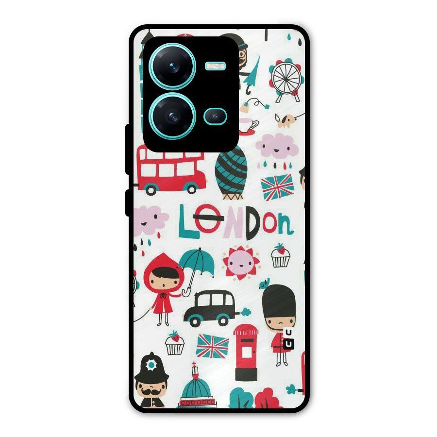 Double Decker Metal Back Case for Vivo V25