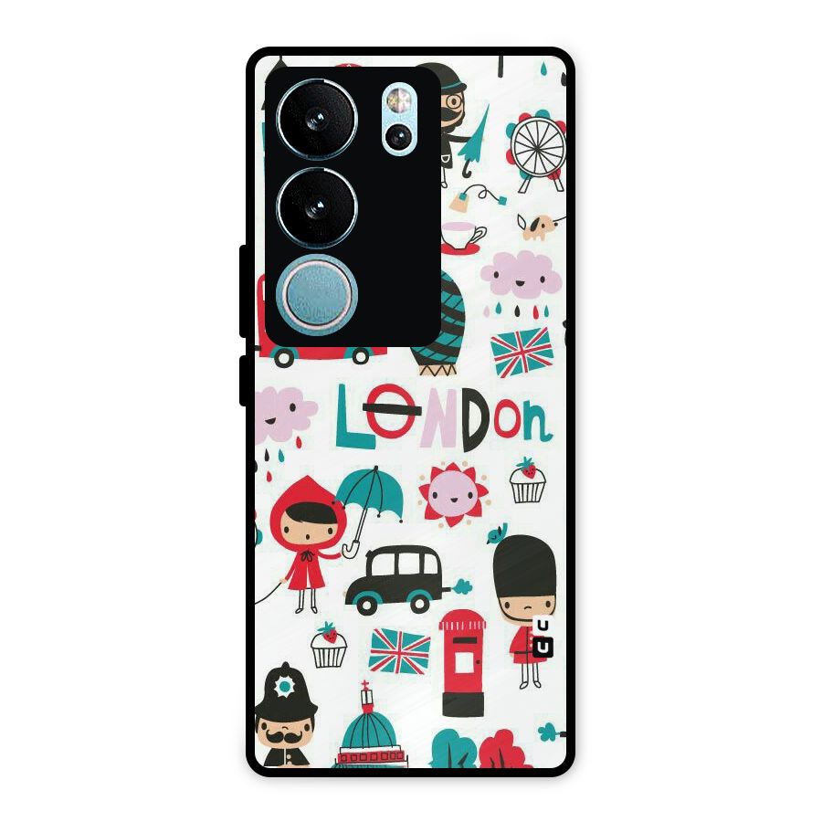 Double Decker Metal Back Case for Vivo V29 Pro