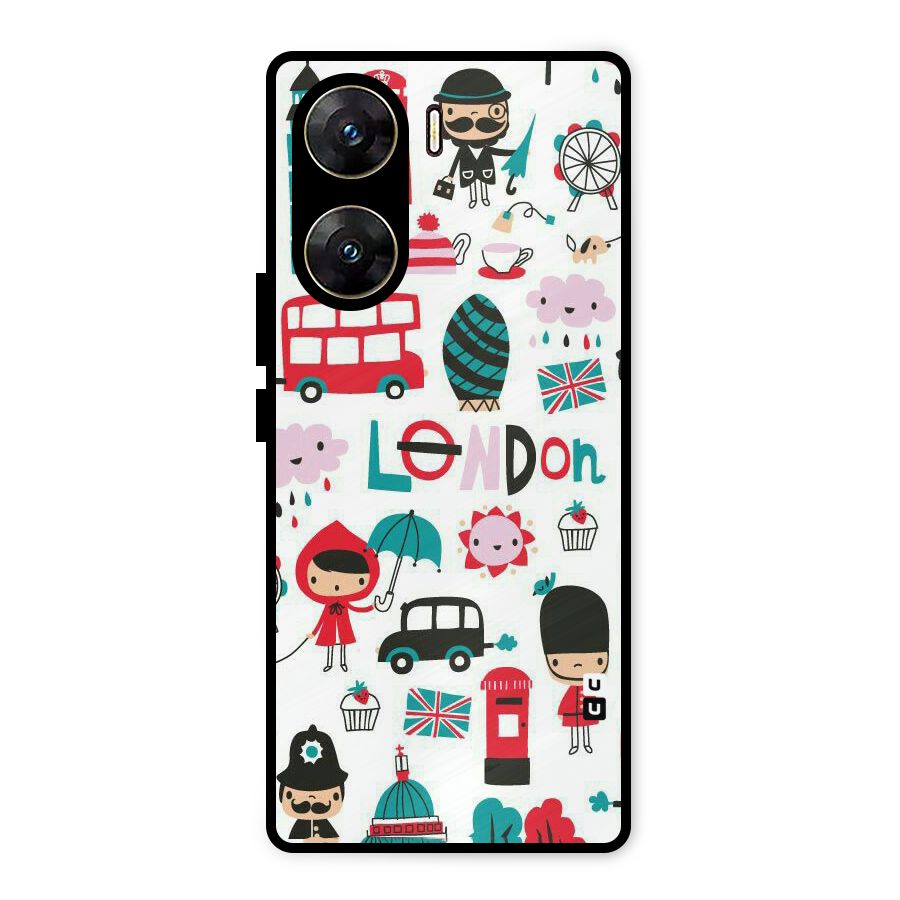 Double Decker Metal Back Case for Vivo V29e