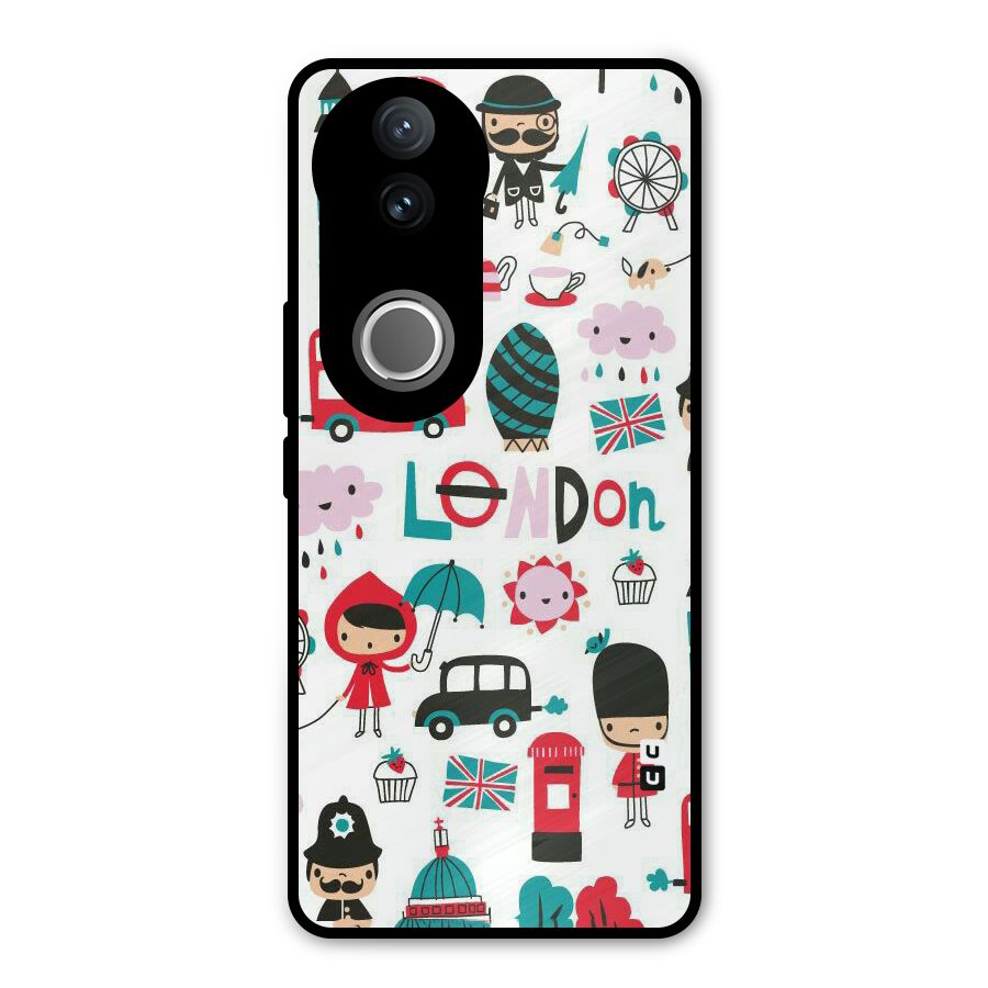 Double Decker Metal Back Case for Vivo V50e