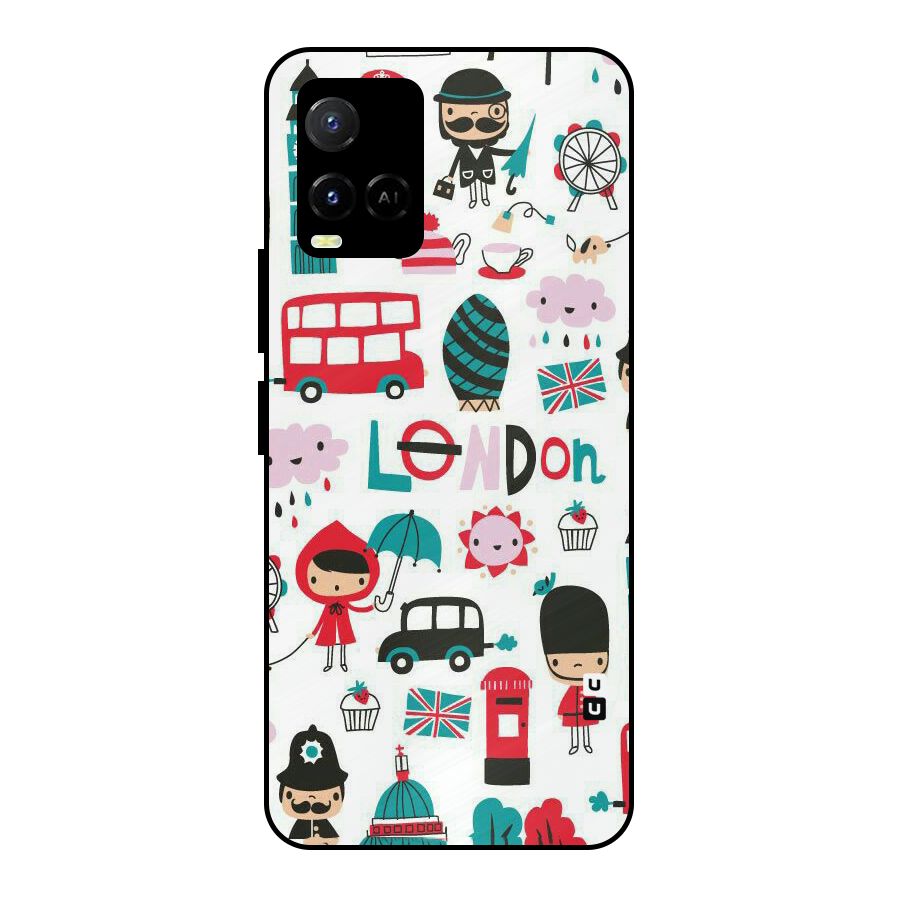 Double Decker Metal Back Case for Vivo Y21T