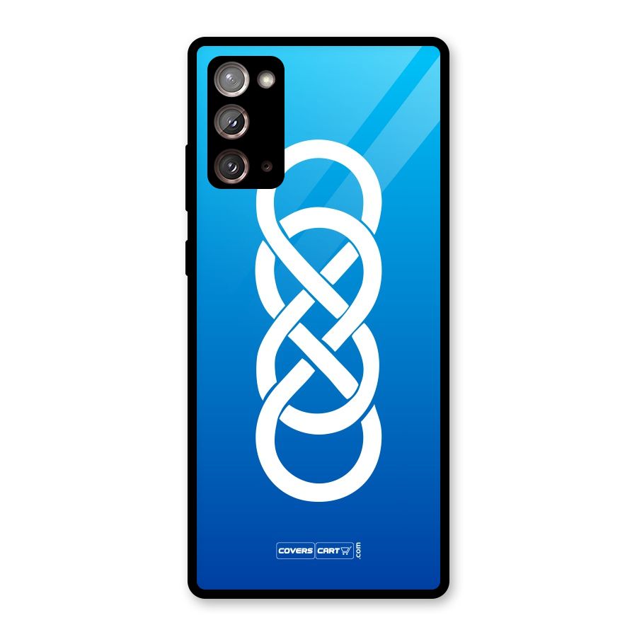 Double Infinity Blue Glass Back Case for Galaxy Note 20