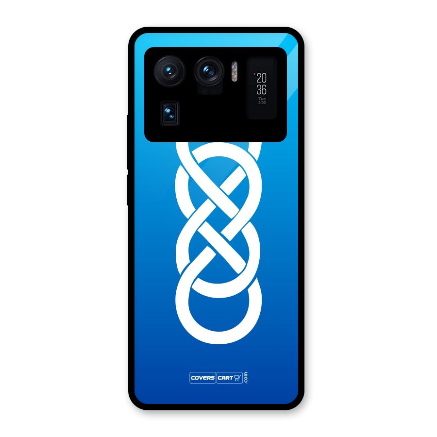 Double Infinity Blue Glass Back Case for Mi 11 Ultra