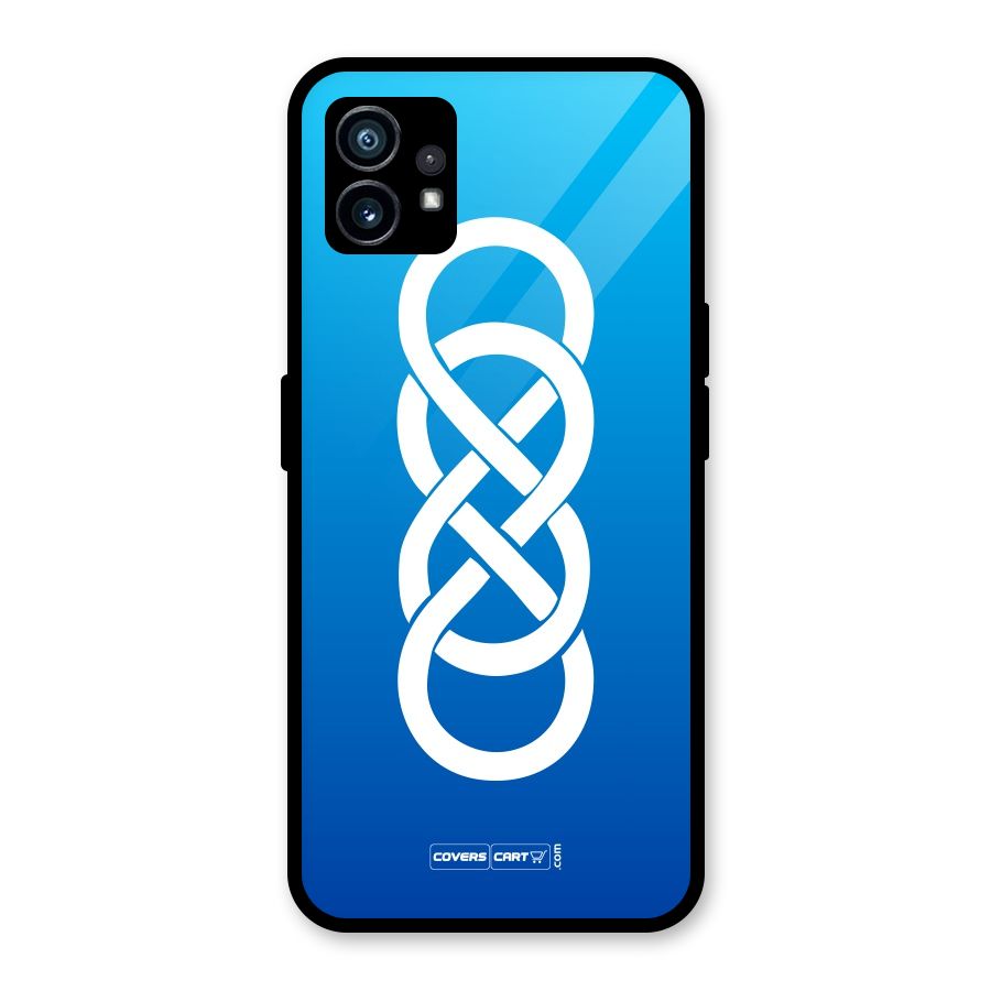 Double Infinity Blue Glass Back Case for Nothing Phone 1