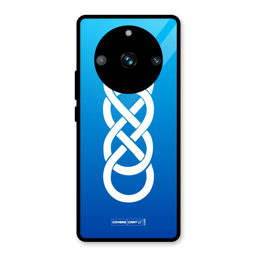 Double Infinity Blue Glass Back Case for Realme 11 Pro