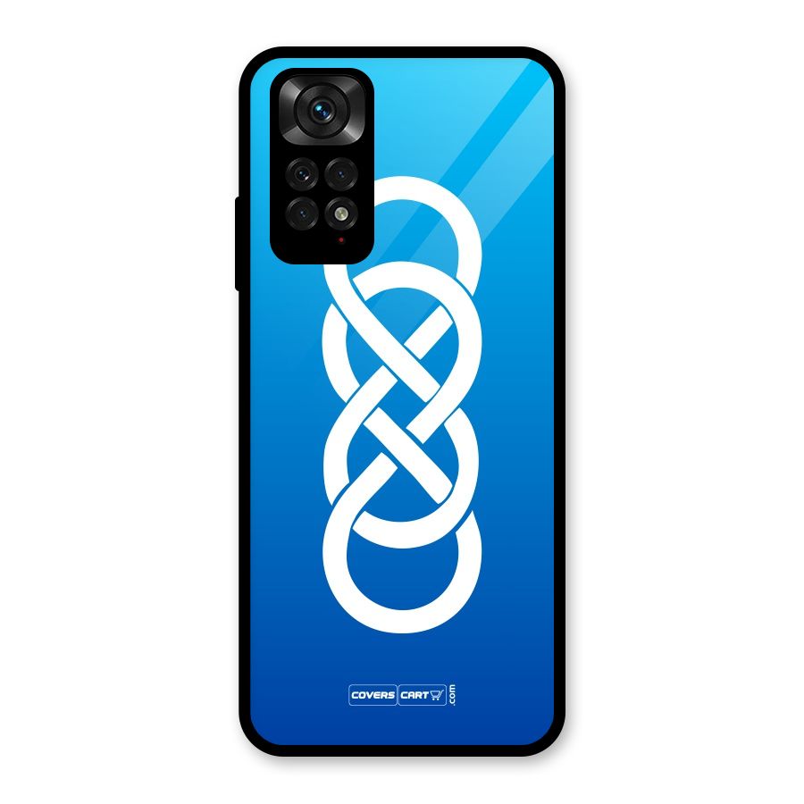 Double Infinity Blue Glass Back Case for Redmi Note 11S