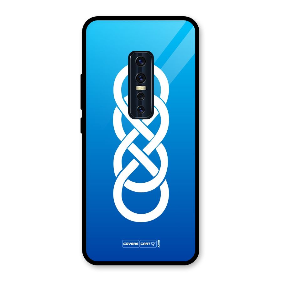 Double Infinity Blue Glass Back Case for Vivo V17 Pro