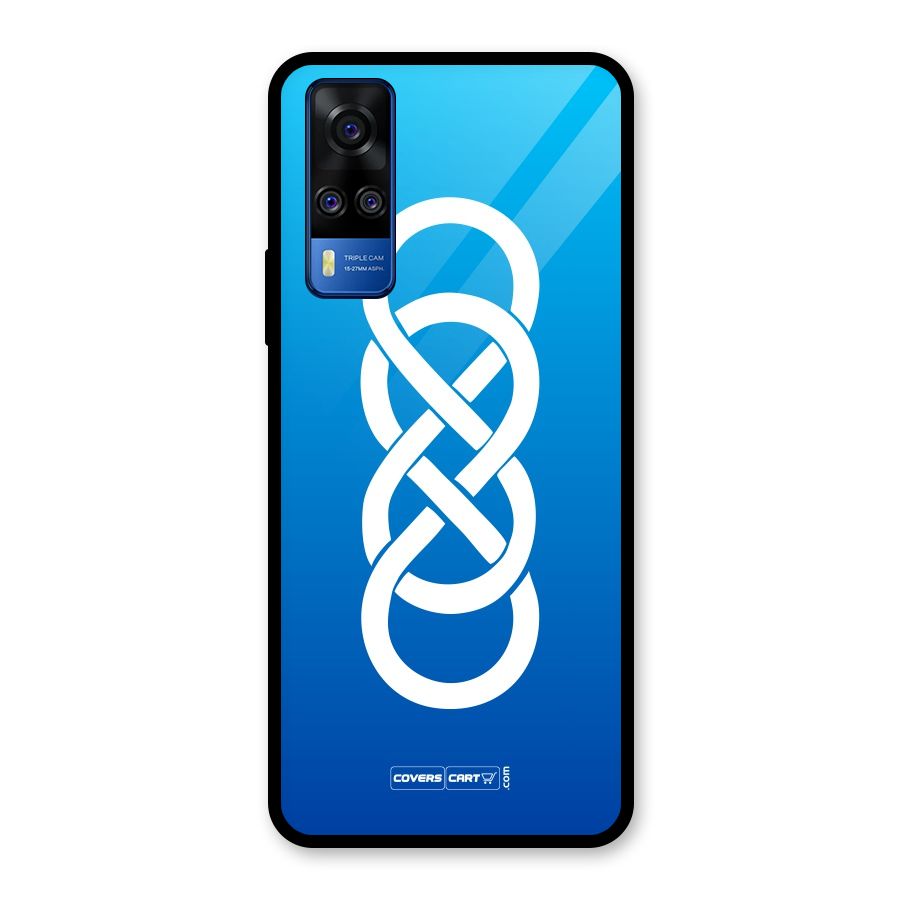 Double Infinity Blue Glass Back Case for Vivo Y31