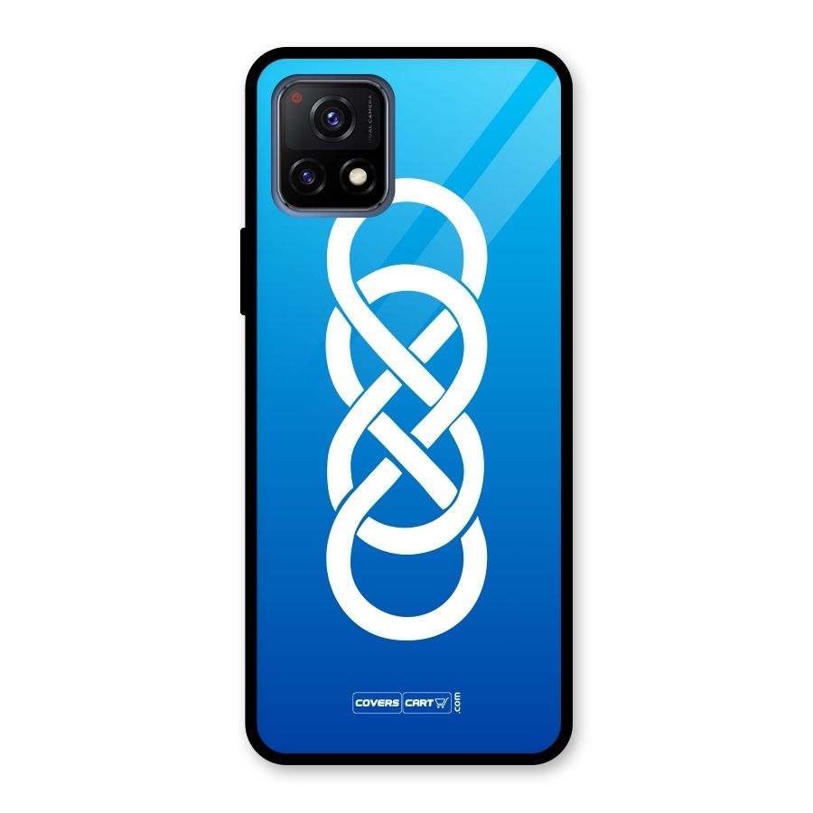Double Infinity Blue Glass Back Case for Vivo Y72 5G