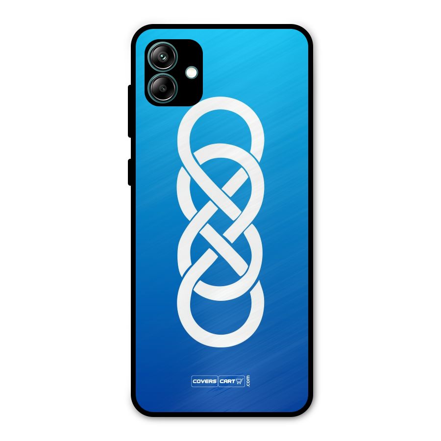 Double Infinity Blue Metal Back Case for Galaxy A04
