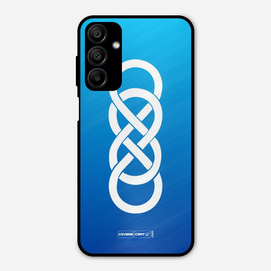 Double Infinity Blue Metal Back Case for Galaxy A15 5G