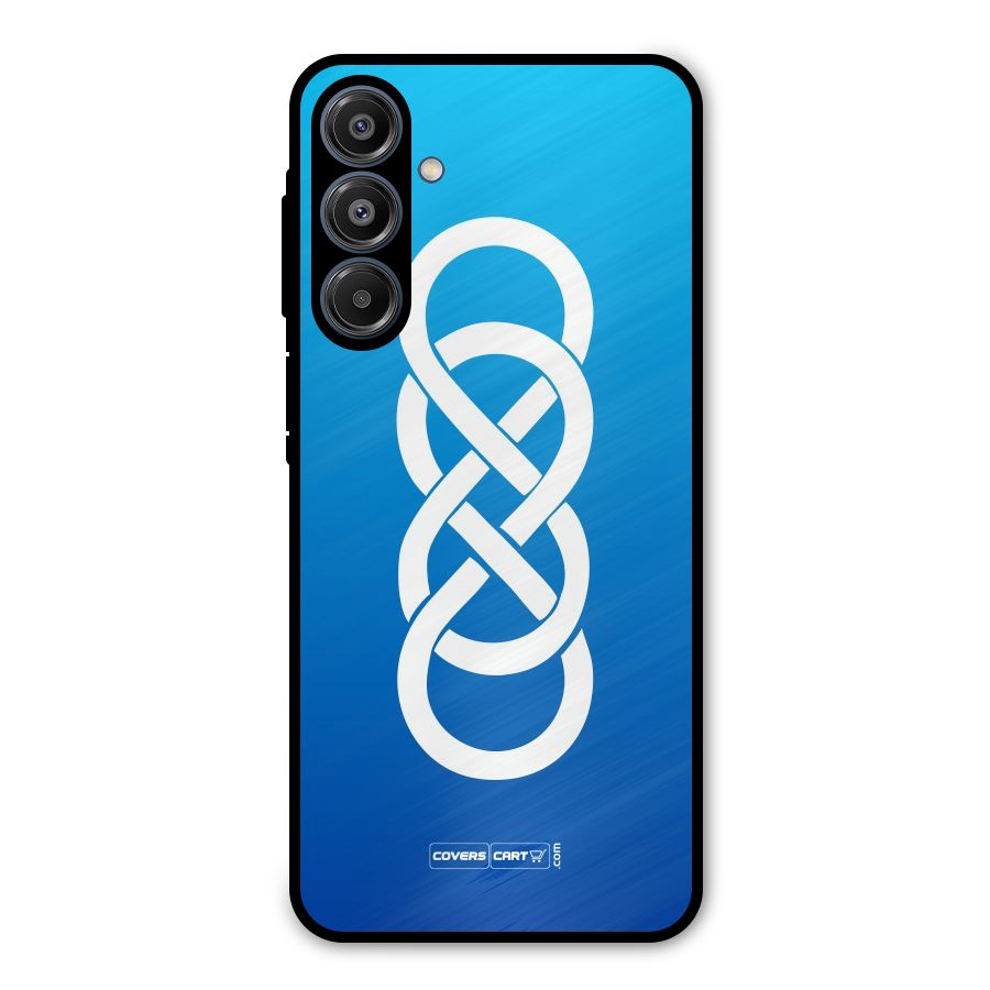 Double Infinity Blue Metal Back Case for Galaxy A16 5G