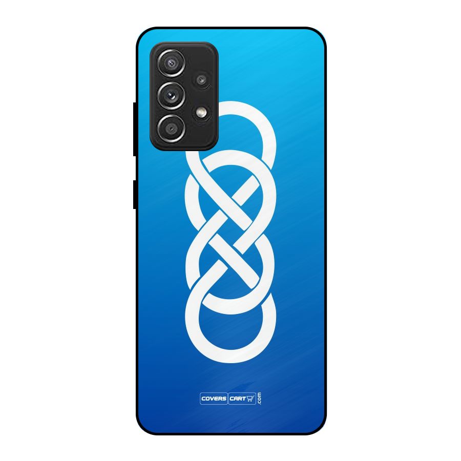 Double Infinity Blue Metal Back Case for Galaxy A52s 5G