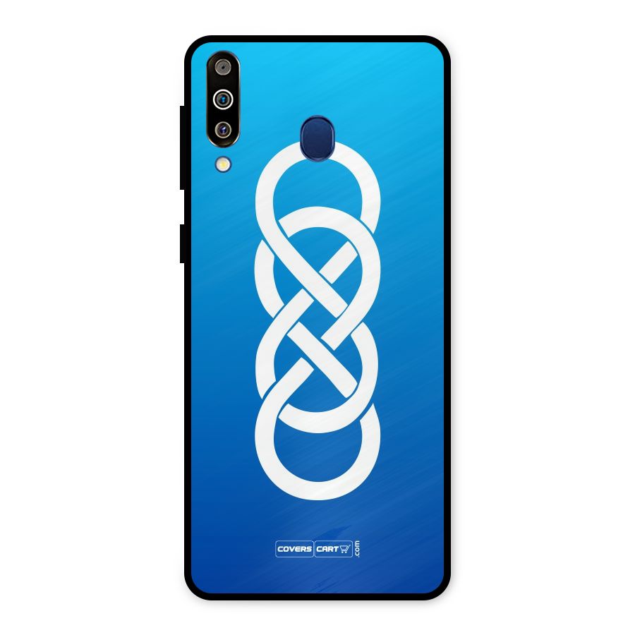 Double Infinity Blue Metal Back Case for Galaxy M30