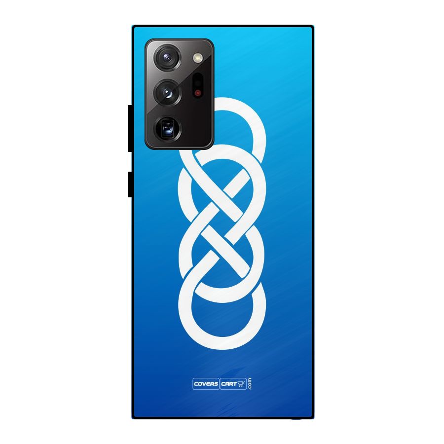 Double Infinity Blue Metal Back Case for Galaxy Note 20 Ultra