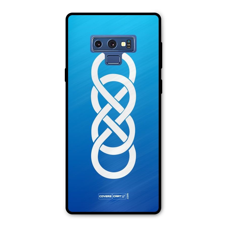 Double Infinity Blue Metal Back Case for Galaxy Note 9