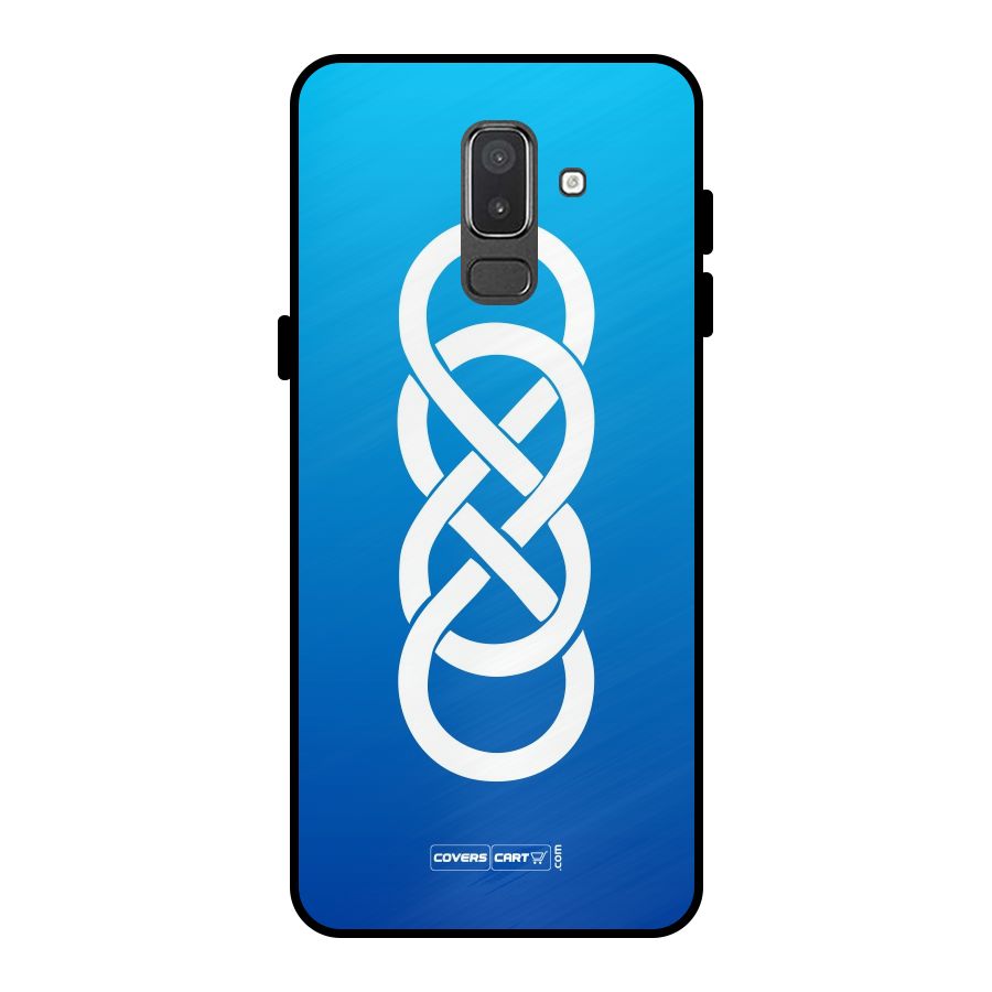 Double Infinity Blue Metal Back Case for Galaxy On8 (2018)