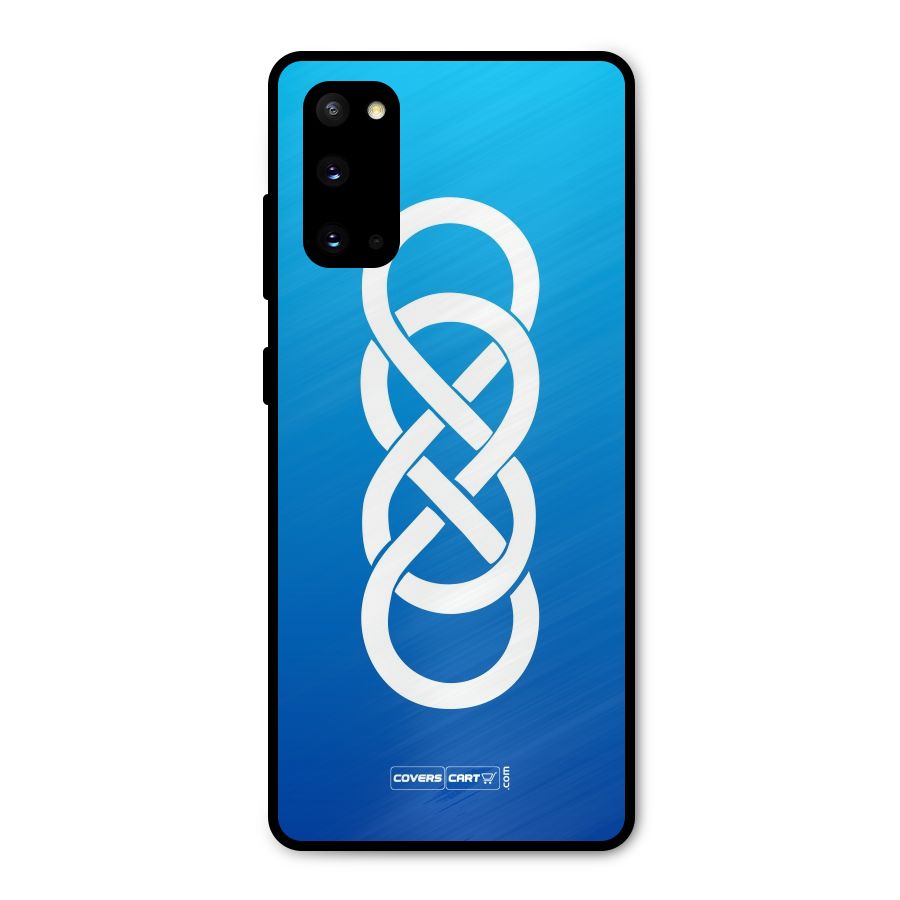 Double Infinity Blue Metal Back Case for Galaxy S20