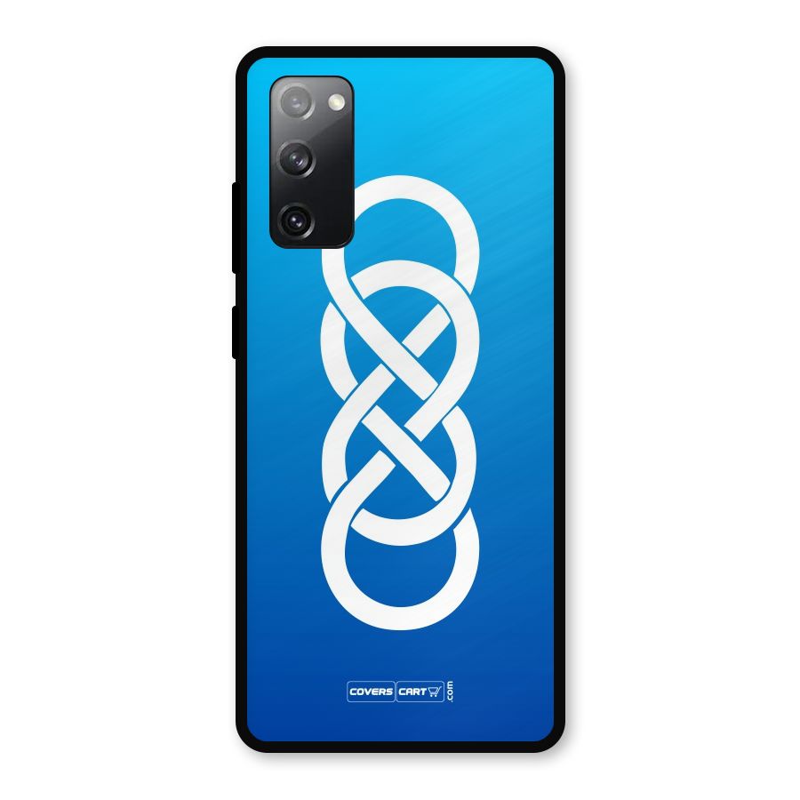 Double Infinity Blue Metal Back Case for Galaxy S20 FE 5G