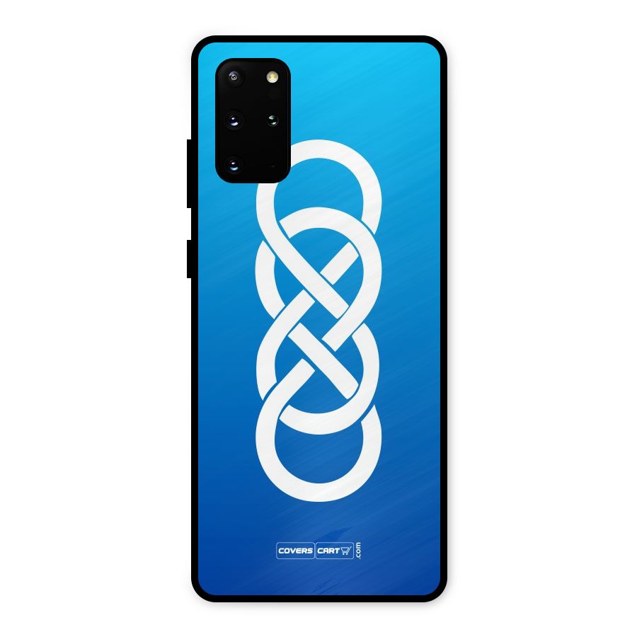 Double Infinity Blue Metal Back Case for Galaxy S20 Plus