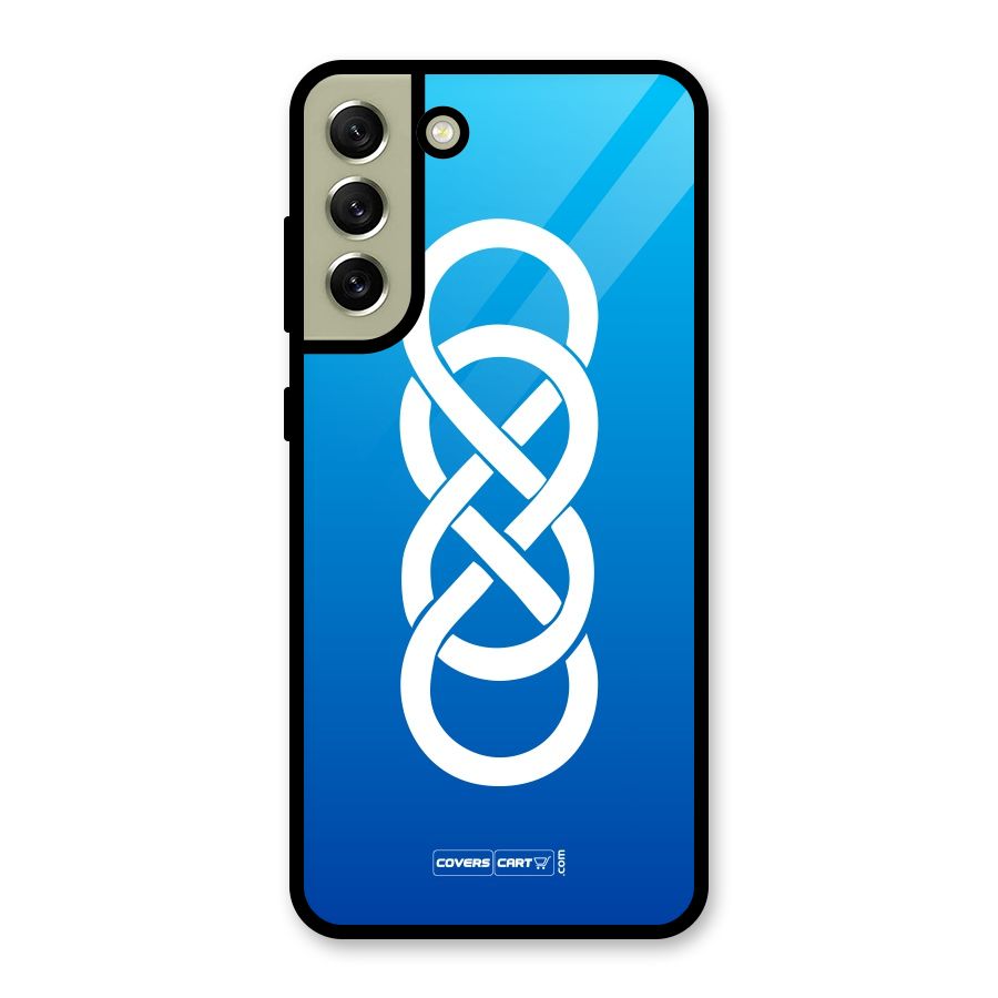 Double Infinity Blue Metal Back Case for Galaxy S21 FE 5G (2023)