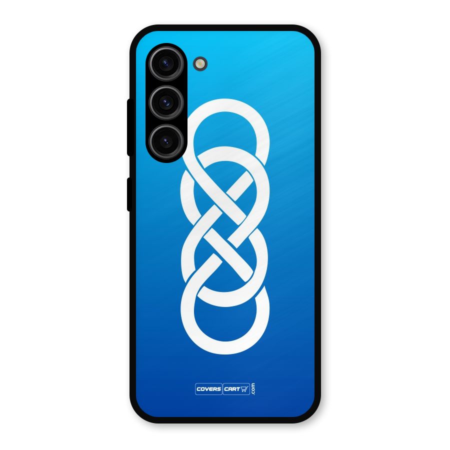 Double Infinity Blue Metal Back Case for Galaxy S23