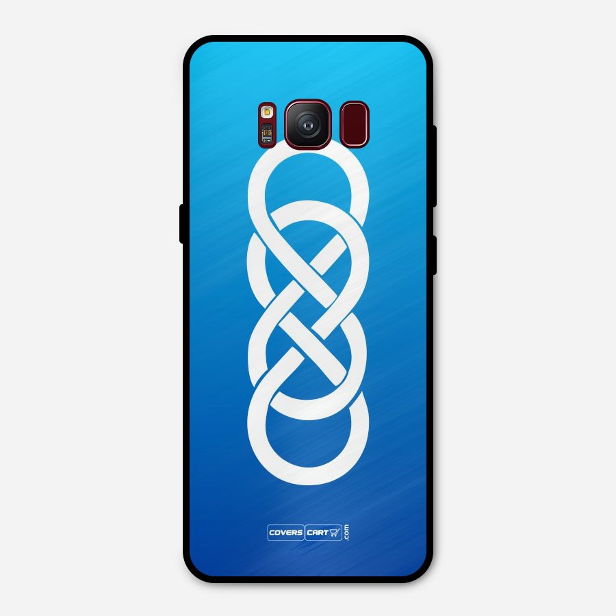 Double Infinity Blue Metal Back Case for Galaxy S8