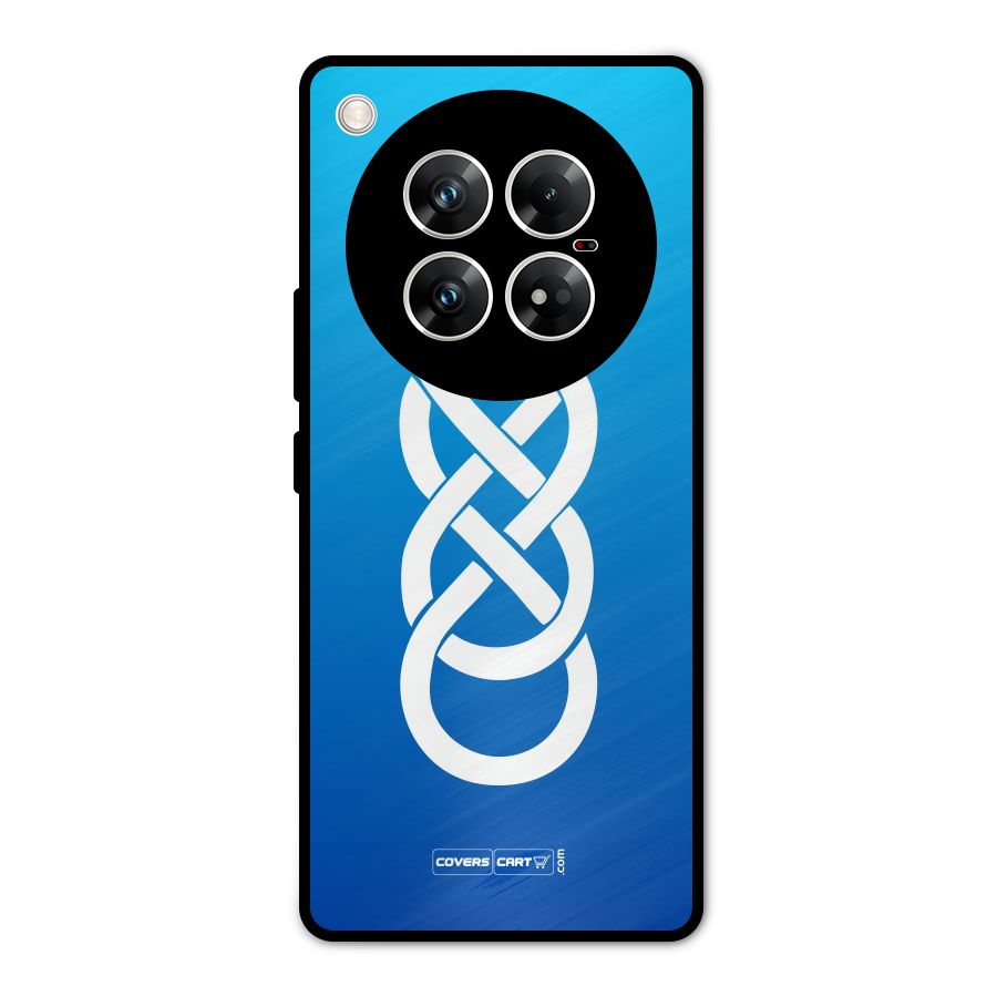 Double Infinity Blue Metal Back Case for Infinix Zero 40 5G