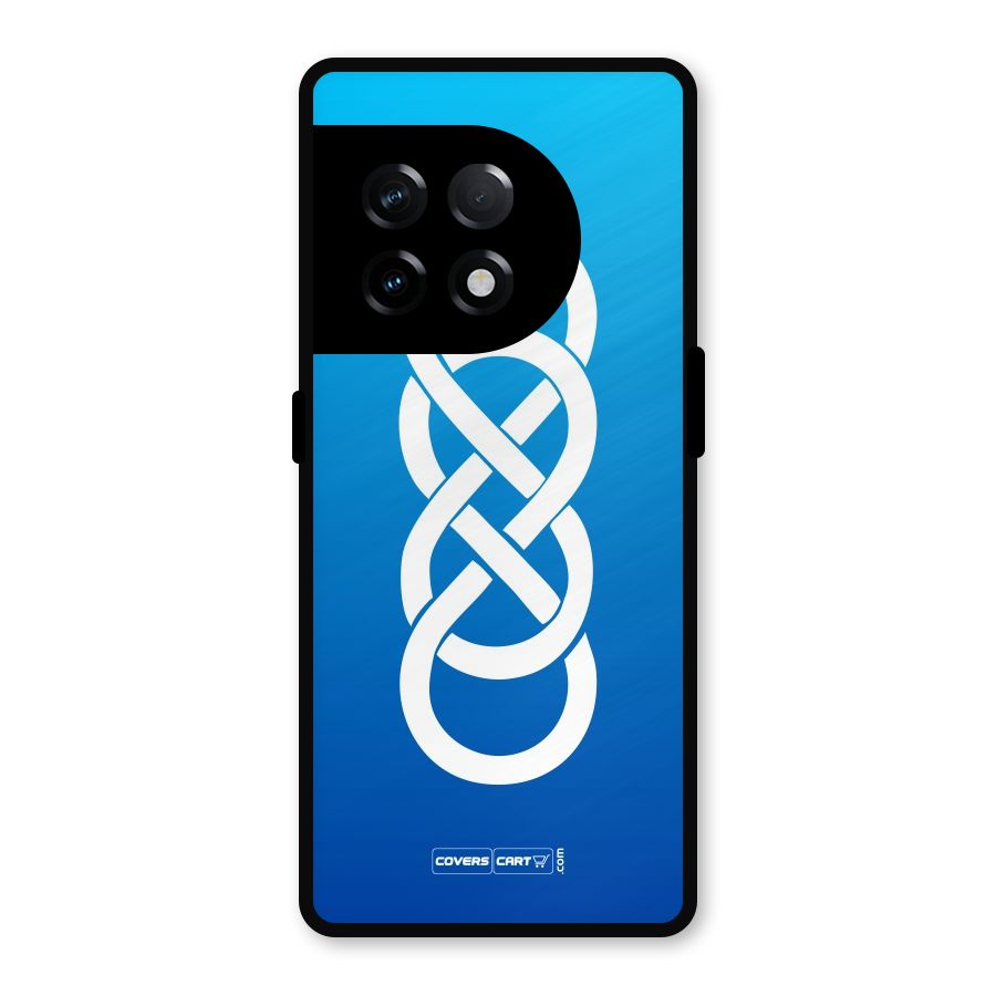 Double Infinity Blue Metal Back Case for OnePlus 11R