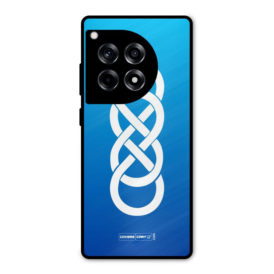 Double Infinity Blue Metal Back Case for OnePlus 12R