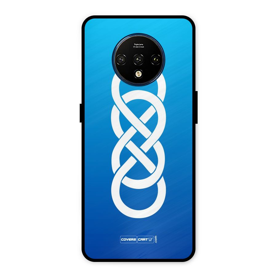 Double Infinity Blue Metal Back Case for OnePlus 7T