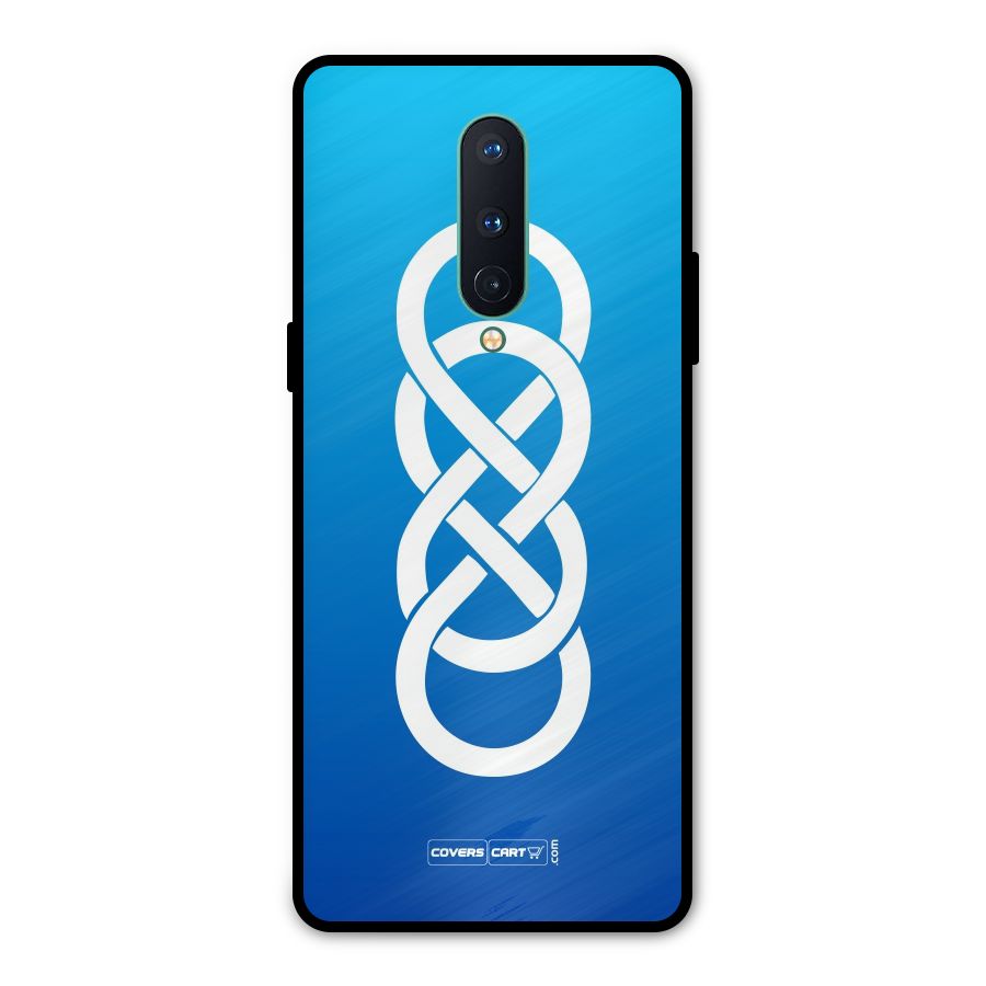 Double Infinity Blue Metal Back Case for OnePlus 8