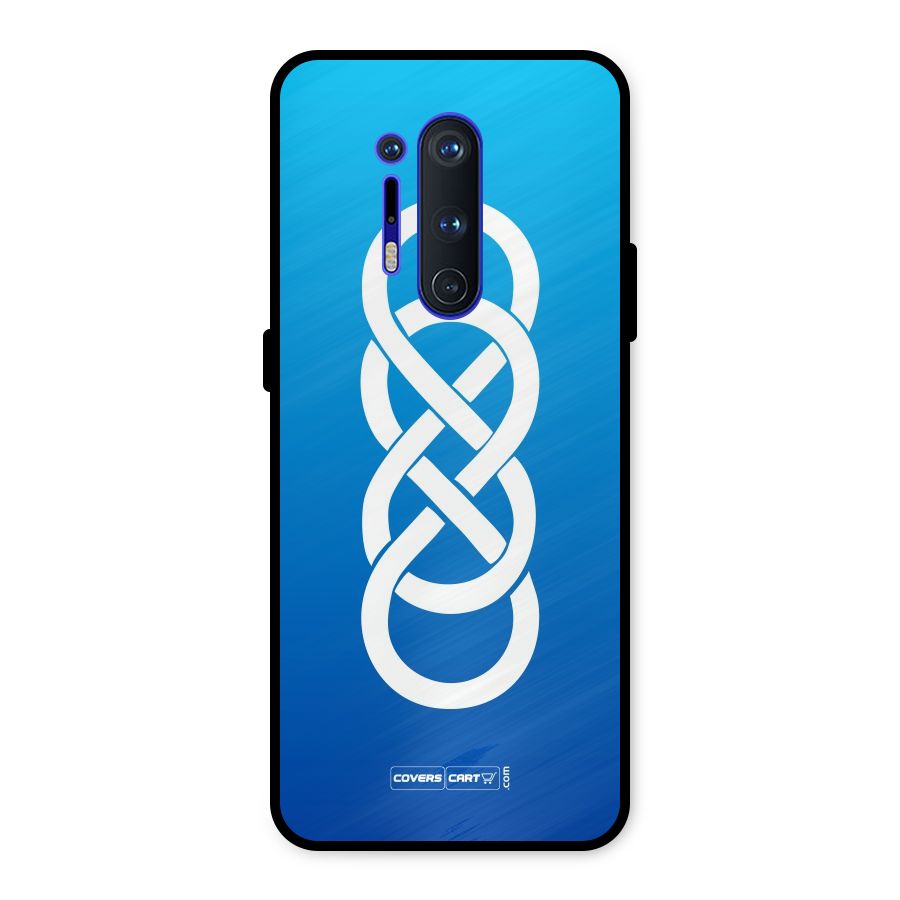 Double Infinity Blue Metal Back Case for OnePlus 8 Pro