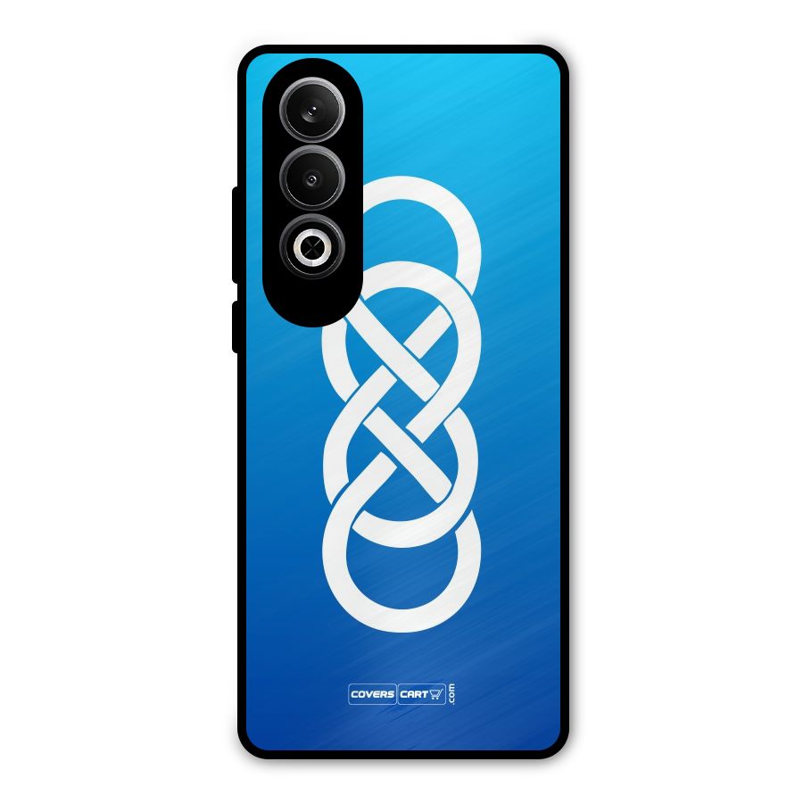 Double Infinity Blue Metal Back Case for OnePlus Nord CE4