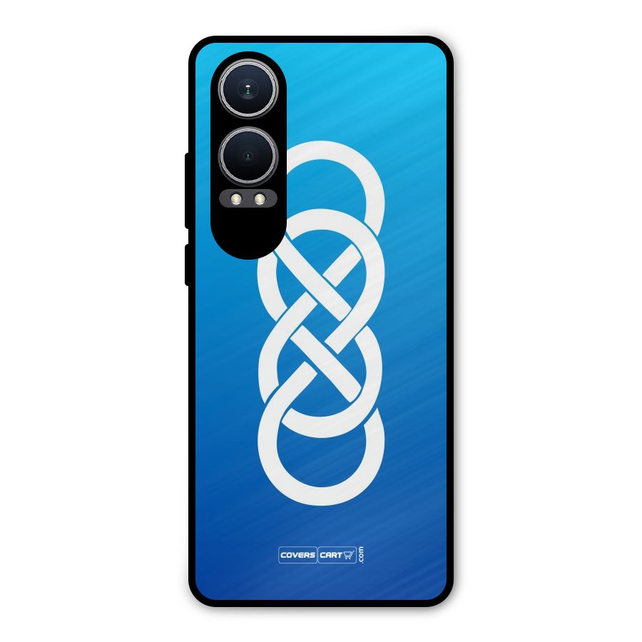 Double Infinity Blue Metal Back Case for OnePlus Nord CE4 Lite