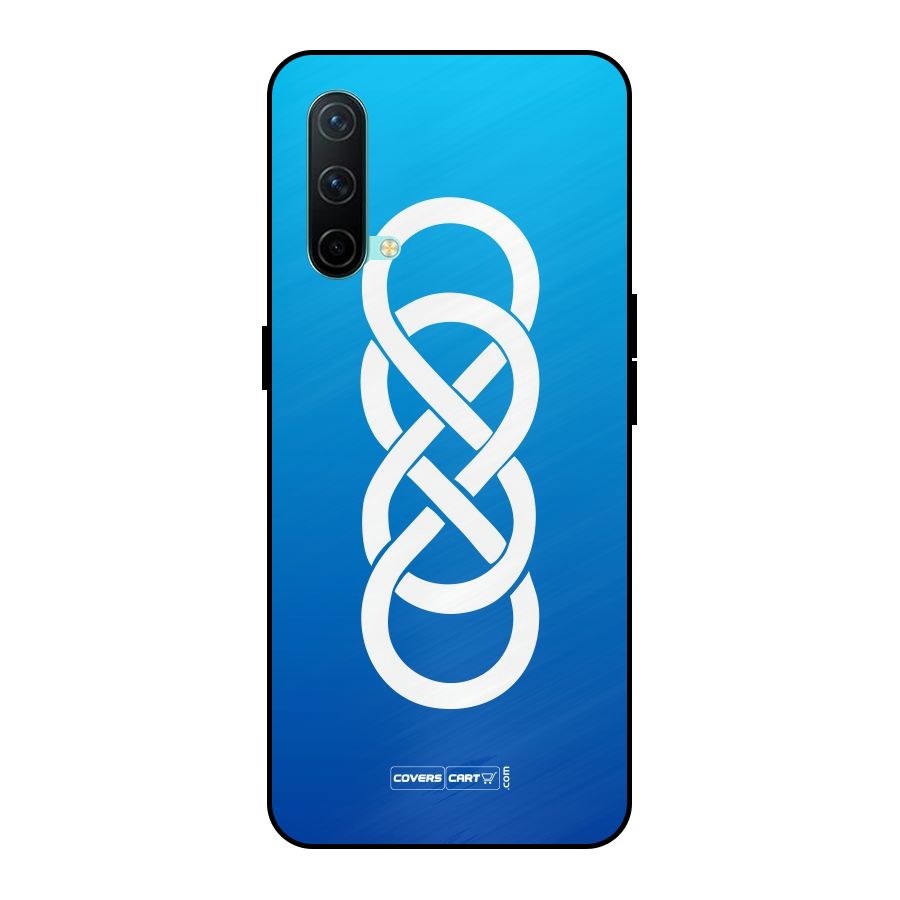 Double Infinity Blue Metal Back Case for OnePlus Nord CE 5G