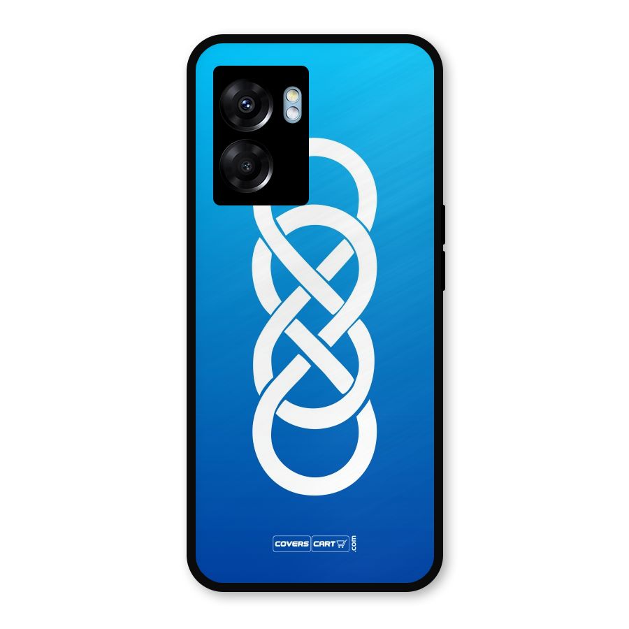Double Infinity Blue Metal Back Case for Oppo K10 (5G)