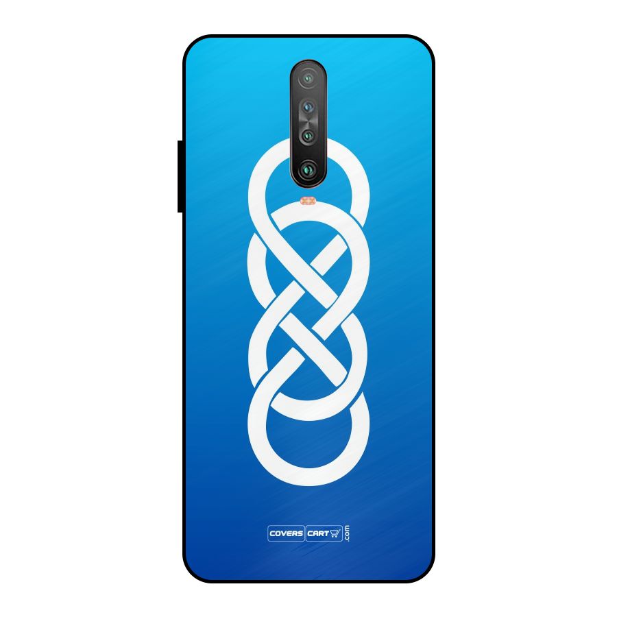 Double Infinity Blue Metal Back Case for Poco X2