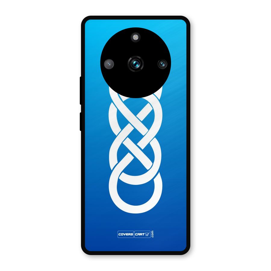 Double Infinity Blue Metal Back Case for Realme 11 Pro Plus