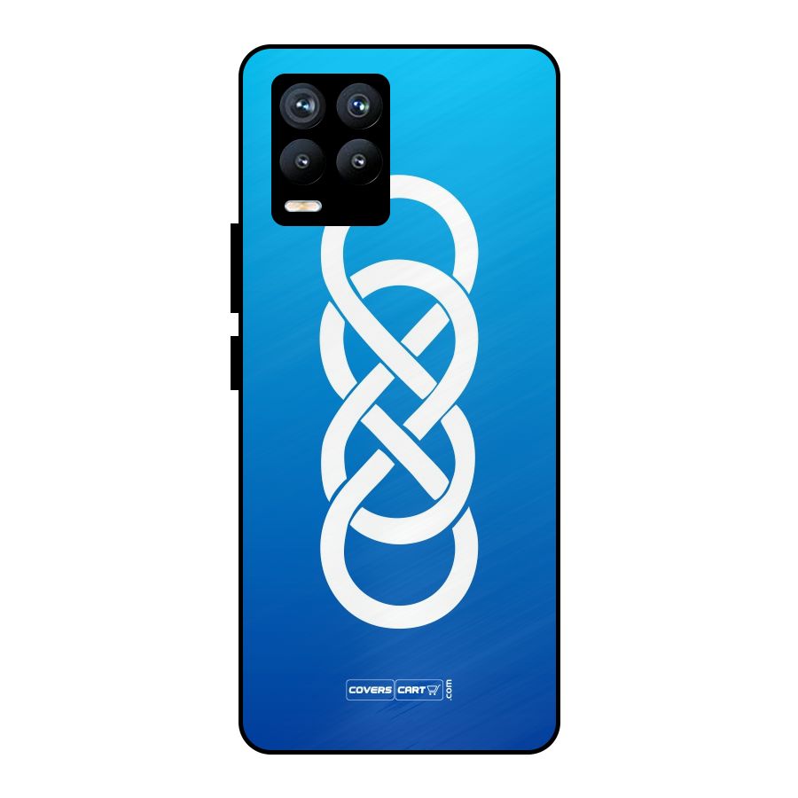 Double Infinity Blue Metal Back Case for Realme 8 Pro