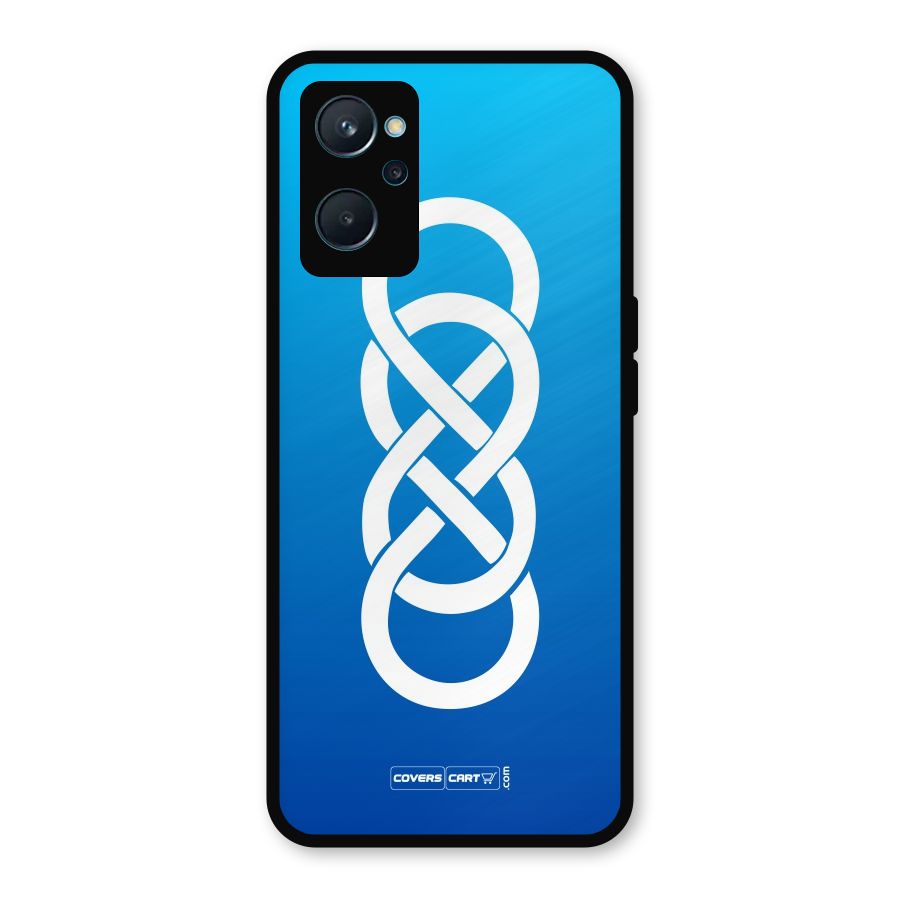 Double Infinity Blue Metal Back Case for Realme 9i