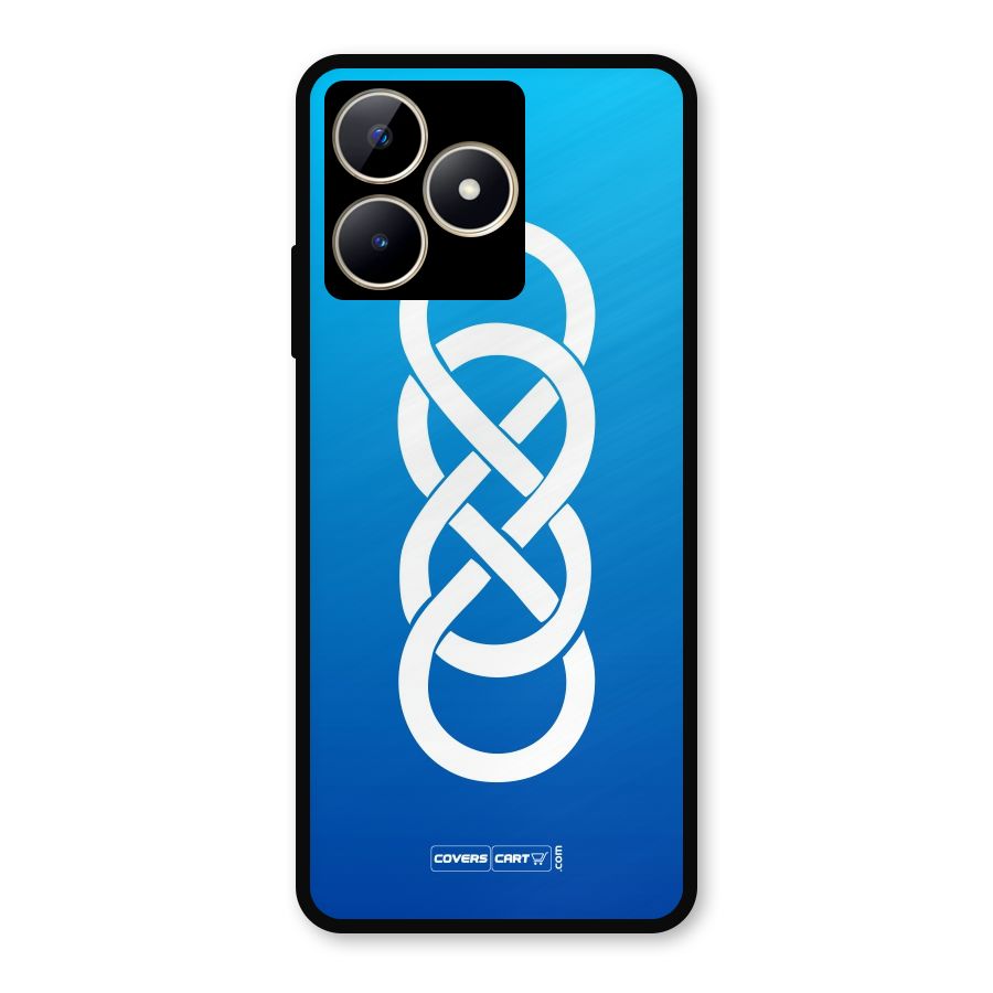Double Infinity Blue Metal Back Case for Realme Narzo N53