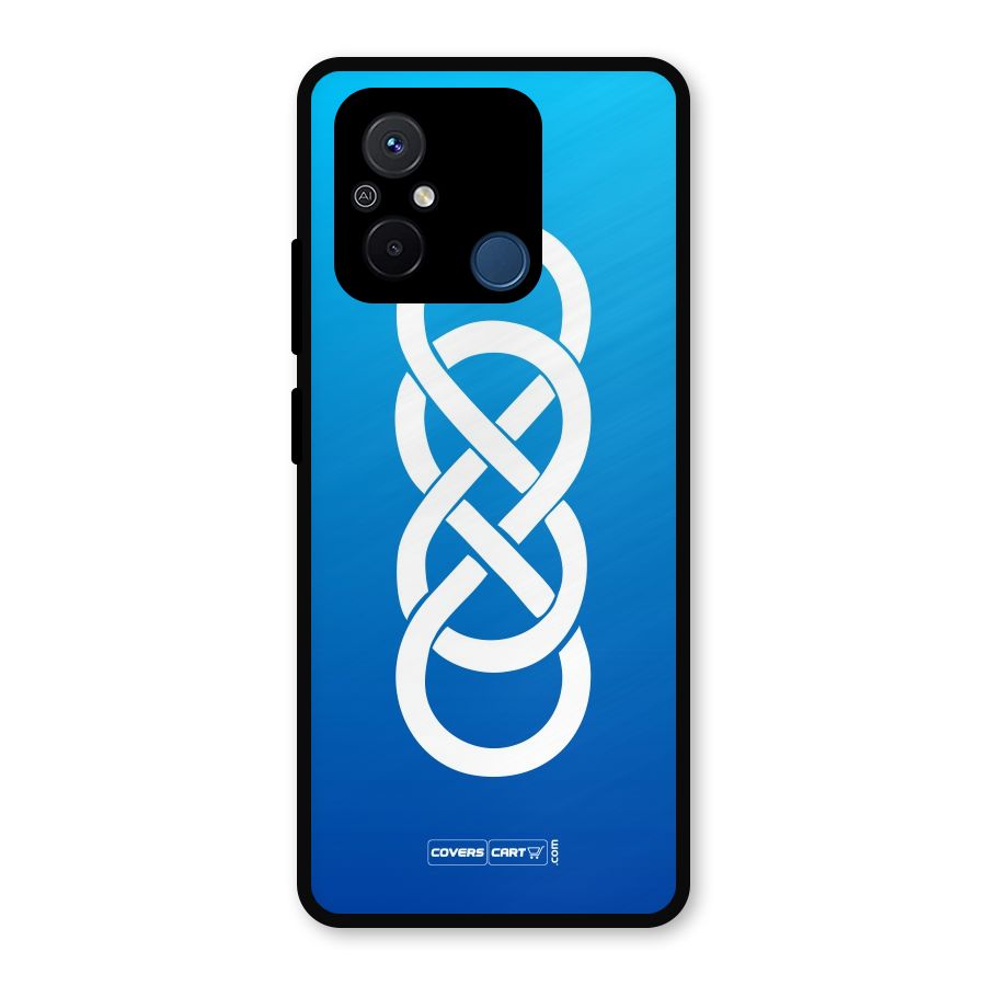 Double Infinity Blue Metal Back Case for Redmi 12C