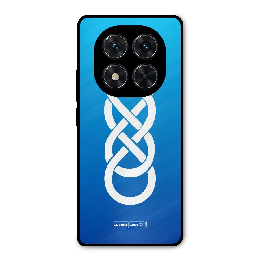 Double Infinity Blue Metal Back Case for Redmi Note 14 Pro 5G