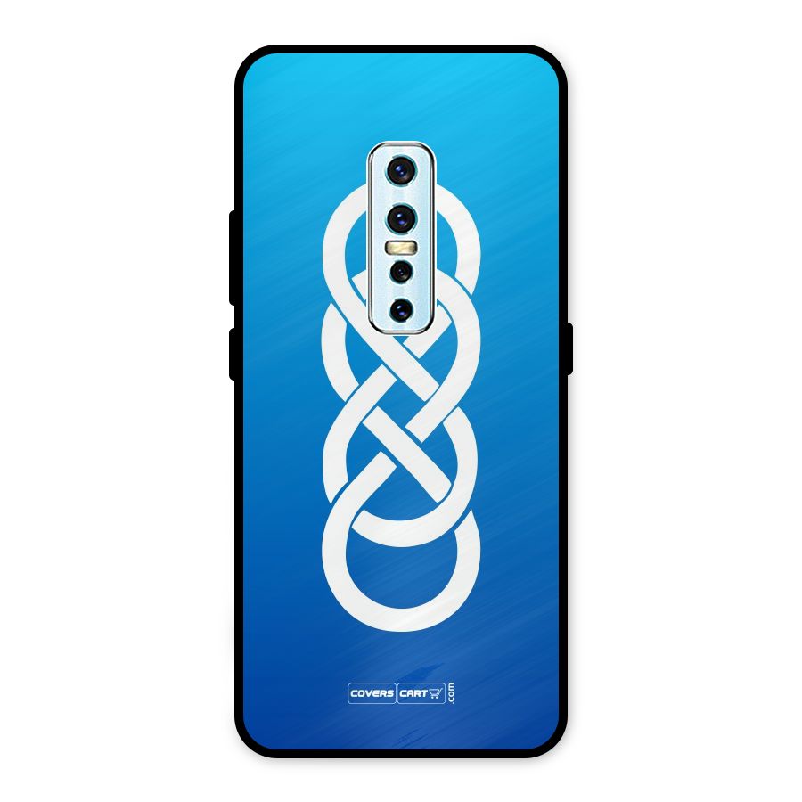 Double Infinity Blue Metal Back Case for Vivo V17 Pro