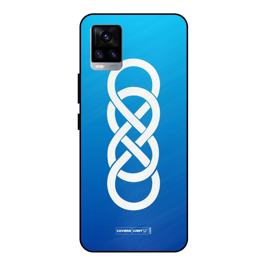 Double Infinity Blue Metal Back Case for Vivo V20