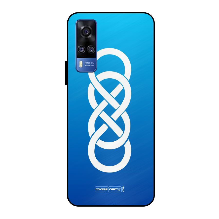 Double Infinity Blue Metal Back Case for Vivo Y51